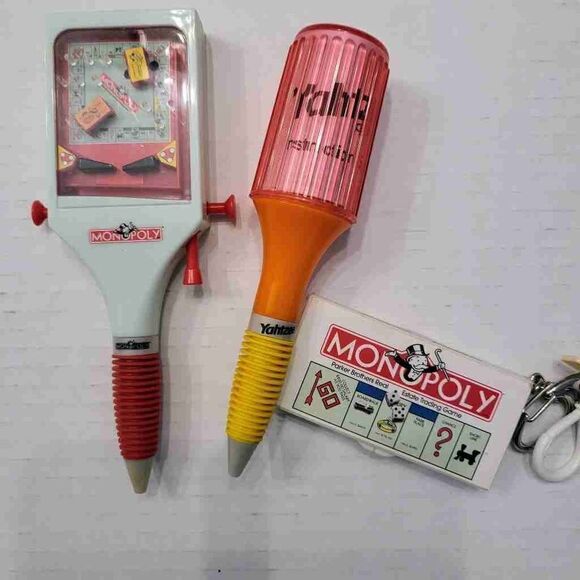 NWOT Collectible Mini Travel Monopoly, Yahtzee & Pinball Monopoly: Stocking Stuf - Picture 1 of 6
